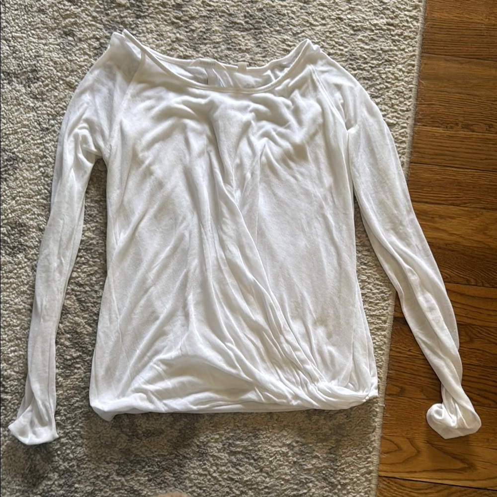 Yoga White Long Sleeve Top